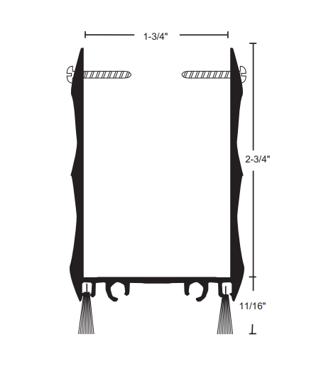 NGP 99WH Extended Door Shoe w/ Nylon Brush Insert