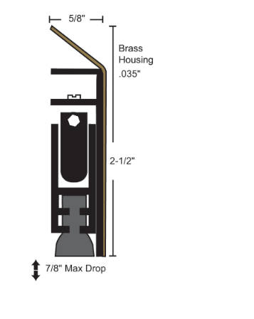 NGP 229SBR Architectural Bronze Automatic Door Bottom w/ Silicone Seal