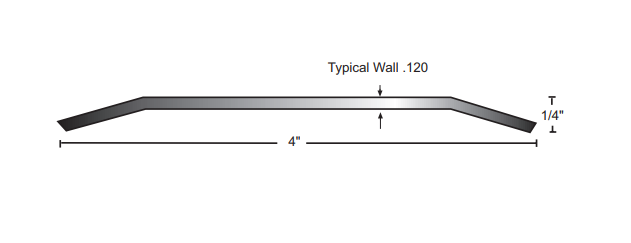 NGP 413SS Stainless Steel Saddle Threshold, 1/4" x 4"