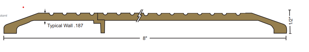 NGP 428BR Architectural Bronze Saddle Threshold, 1/2" x 8"