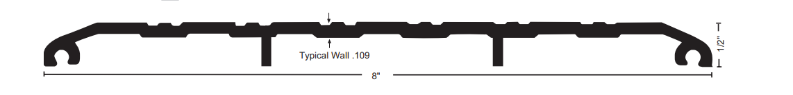 NGP 428E Aluminum Saddle Threshold, 1/2" x 8"