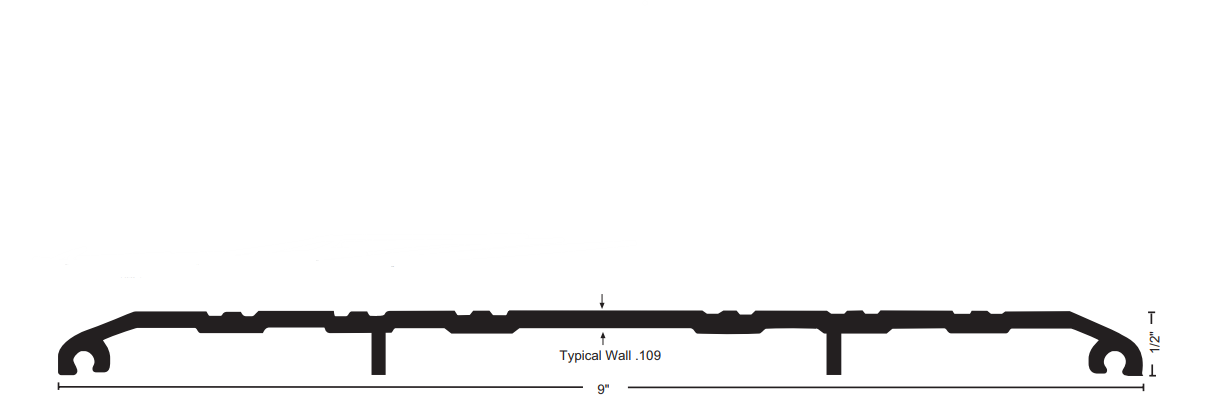 NGP 429E Aluminum Saddle Threshold, 1/2" x 9"