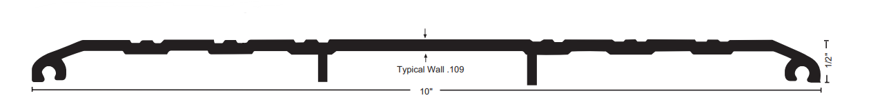 NGP 430E Aluminum Saddle Threshold, 1/2" x 10"