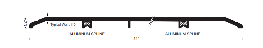 NGP 431 Extended Width Threshold, 1/2" x 11"