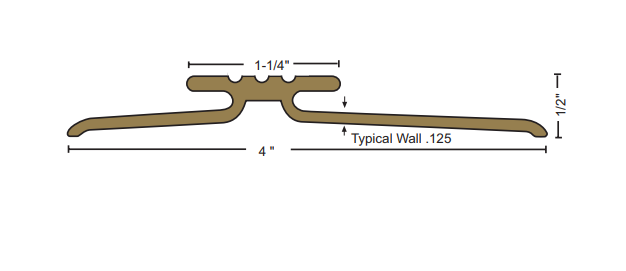 NGP 442BR Bronze Interlocking Threshold, 1/2" x 4"