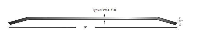 NGP 613SS Stainless Steel Saddle Threshold, 1/4" x 6"