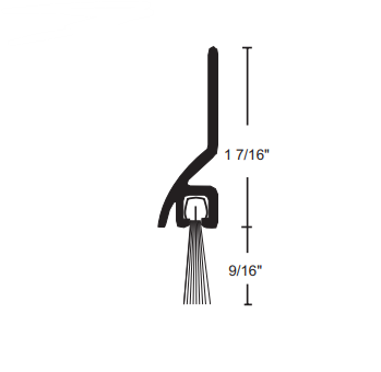 NGP C627 Aluminum Nylon Brush Seal or Sweep