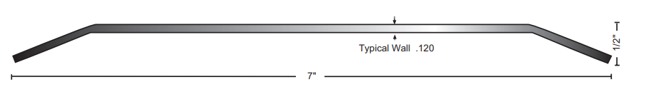NGP 712SS Stainless Steel Saddle Threshold, 1/2" x 7"