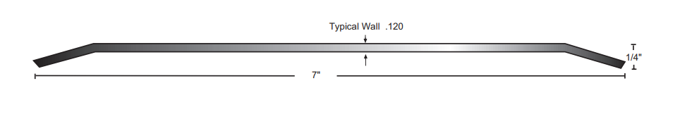 NGP 713SS Stainless Steel Saddle Threshold, 1/4" x 7"