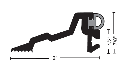 NGP 884B/S Extended Width Threshold Bumper Edge, 7/8" x 2"