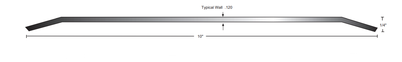 NGP 1013SS Stainless Steel Saddle Threshold, 1/4" x 10"