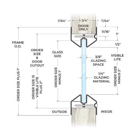 NGP LoPro-TG-GT-118 Low Profile Lite Kit w/ Tempered Glass & Glazing Tape