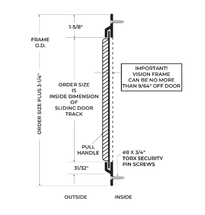 NGP SSD Security Sliding Door for Vision Lite Kit