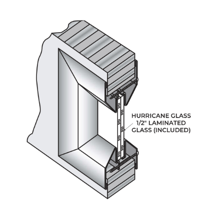 NGP STORM-PRO-HR Low-Profile Hurricane Rated Lite Kit, Material-Cold rolled Steel