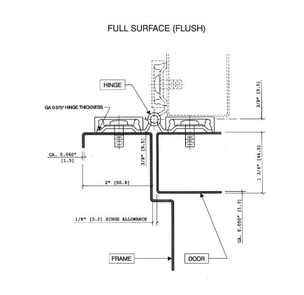 NGP SS302 Stainless Steel Continuous Hinge Full Surface