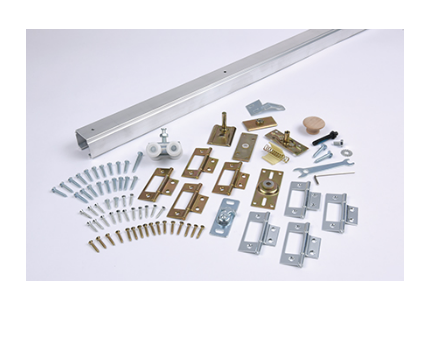 NGP SLAL-75-BF2DR Aluminum Bi-Fold, Top Mount, Two Door Track System