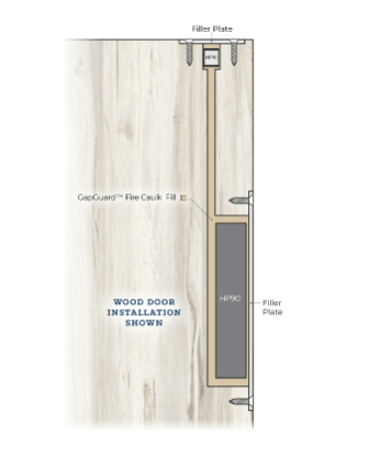 NGP HP90-FB Flush Bolt Hardware Prep Filler