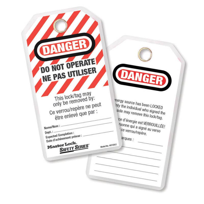 Master Lock 497 Laminated Heavy Duty Tag