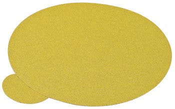 Hafele 005.33. Abrasive Paper Disc, 5" Aluminum Oxide, PSA, Tabbed, no Holes