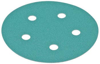 Hafele 005.33. Abrasive Filmbac Discs, Premium, 5", Aluminum Oxide, Hook-N-Loop, 5 Holes, 100/Pk