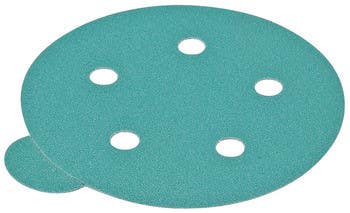 Hafele 005.33. Abrasive Filmbac Discs, PSA Premium 5", Aluminum Oxide, 5 Holes, 100/Pk