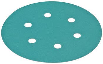 Hafele 005.33. Abrasive FilmBac Discs, Hook-N-Loop Premium 6", Aluminum Oxide, 6 Holes, 100/Pk