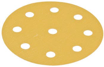 Hafele 005.33. Abrasive Paper Disc, 5" Hook-N-Loop, 9 Holes