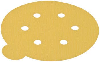 Hafele 005.33. Abrasive Paper Disc, 6" Aluminum Oxide, PSA, 6 Holes