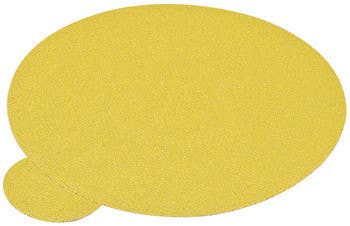 Hafele 005.33. Abrasive Paper Disc, 6" Aluminum Oxide, PSA, Tabbed, no Holes