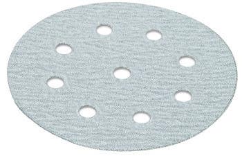 Hafele 005.33. Hook & Loop Abrasive Disc, 6", 9 Holes, Silicon Carbide