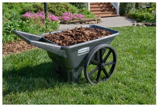 Rubbermaid Commercial Products FG564200BLA Big Wheel Cart, 8.75 Cubic Foot, 300 LB Load Capacity, Assembled