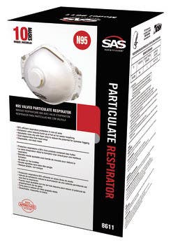 Hafele 007.48.315 N95 Valved Particulate Respirator 10/PK