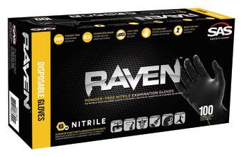 Hafele 007.64.0 Gloves Nitrile Black 6 MIL
