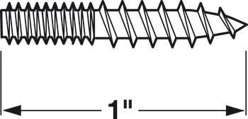 Hafele 026.11.942 Breadboard Screw,  zinc 8/32 X 1