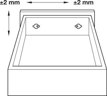 Hafele 039.60.709 Drw Front Adj Fitt PL WH 2MM