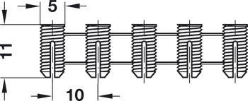Hafele 042.98.060 Spread Dowel Nylon Nat 5X11MM