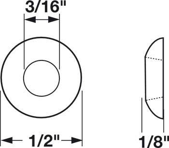 Hafele 045.17. Cup Washer ST Nickel Plate F