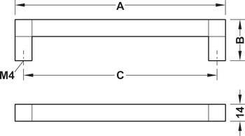 Hafele 106.70.0 Pull Cube Aluminum Matt Black M4