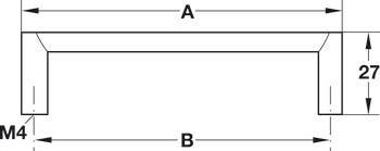 Hafele 109.86. Handle Soho Zinc M4
