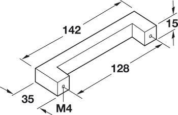 Hafele 110.22. Handle Zinc M4