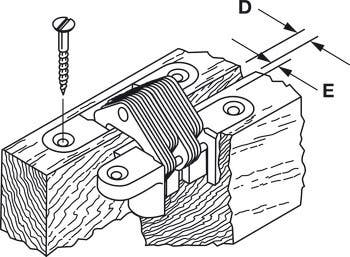 Hafele 341.07. Concealed Hinge, SOSS Invisible Hinge, 180D Opening Angle