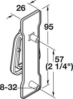 Hafele 491.46.350 Ring Handle, Zinc