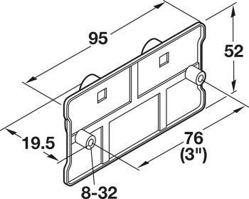 Hafele 491.46.375 Bail Handle, Zinc