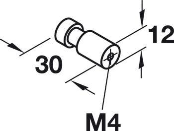 Hafele 491.52.780 Knob, Stainless Steel