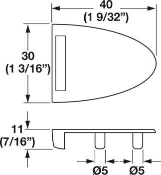 Hafele 233.54. Edged Strike Door Lock