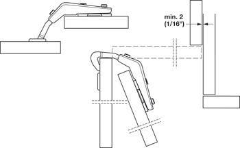 Hafele 314.52.440 Corner Hinge, Pie-Cut