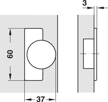 Hafele 315.00.750 Concealed Hinge, Metalla 100 SM