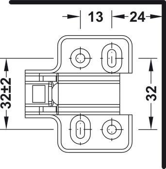 Hafele 315.98.550 Clip Mounting Plate