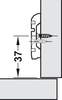 Hafele 316.51.504 Flanged Mounting Plate, One Piece, Screw Mounted