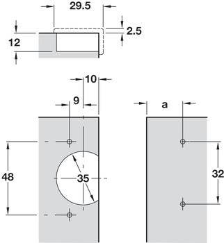 Hafele 322.31.610 Grass Nexis Hinge Piecut Corner SC Screw (Pack Of 125)